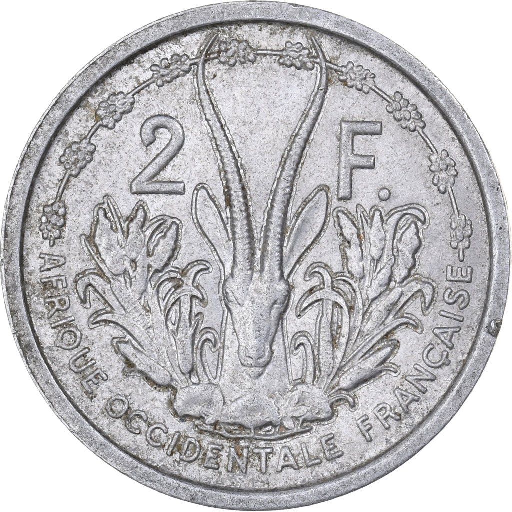 French West Africa, 2 Francs, 1948, Paris, Aluminum, EF(40-45), KM:4
