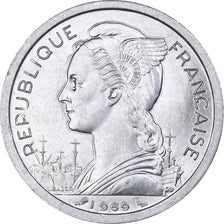 Réunion, 2 Francs, 1969, Aluminum, MS(65-70), KM:8