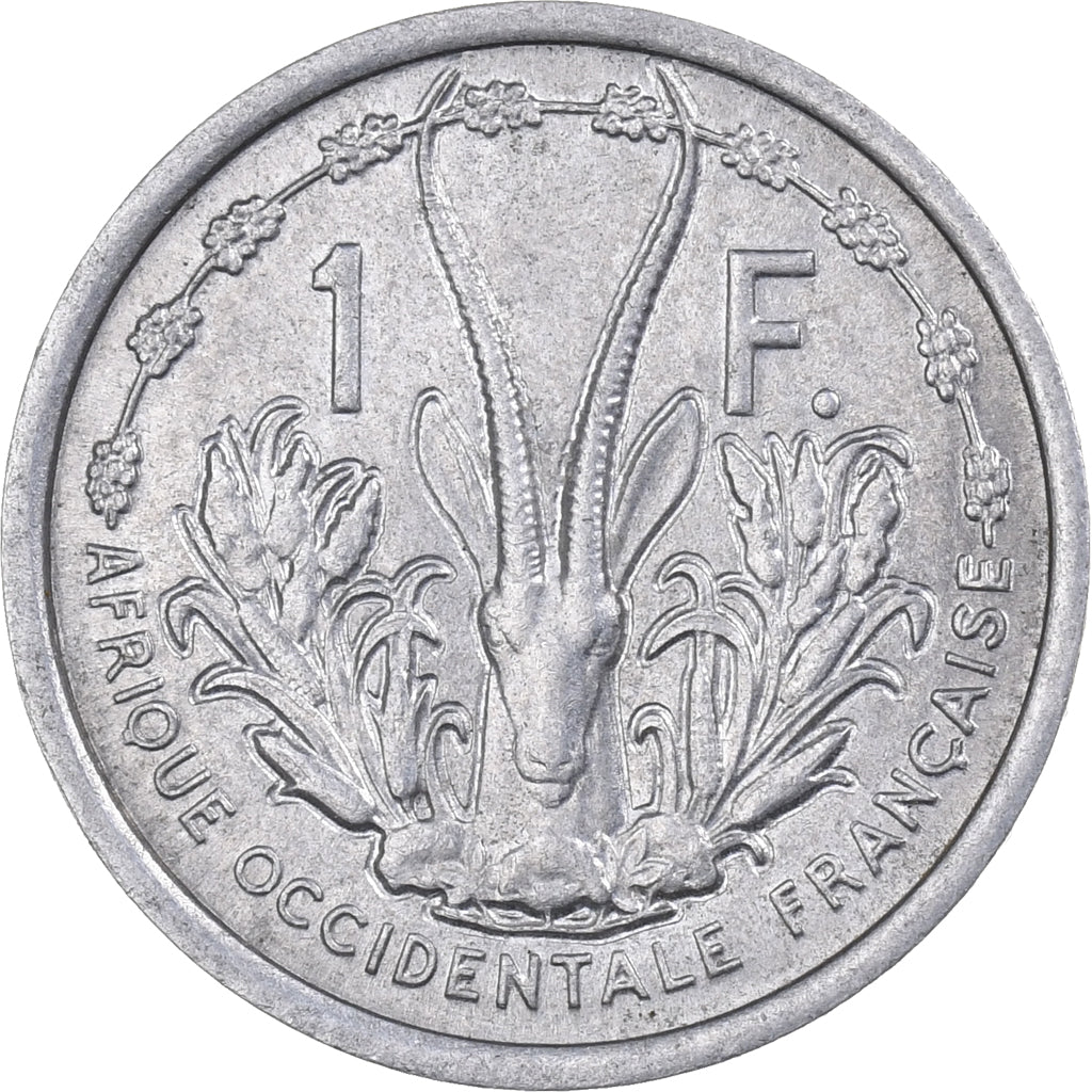 French West Africa, 1 Franc, 1948, Aluminum, EF(40-45), KM:4