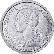 Réunion, Franc, 1948, Paris, Aluminum, MS(65-70), KM:6.1
