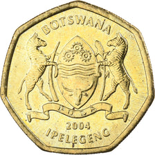 Botswana, 2 Pula, 2004, British Royal Mint, Brass plated steel, MS(63), KM:25a