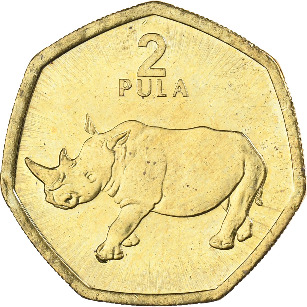 Botswana, 2 Pula, 2004, British Royal Mint, Brass plated steel, MS(63), KM:25a