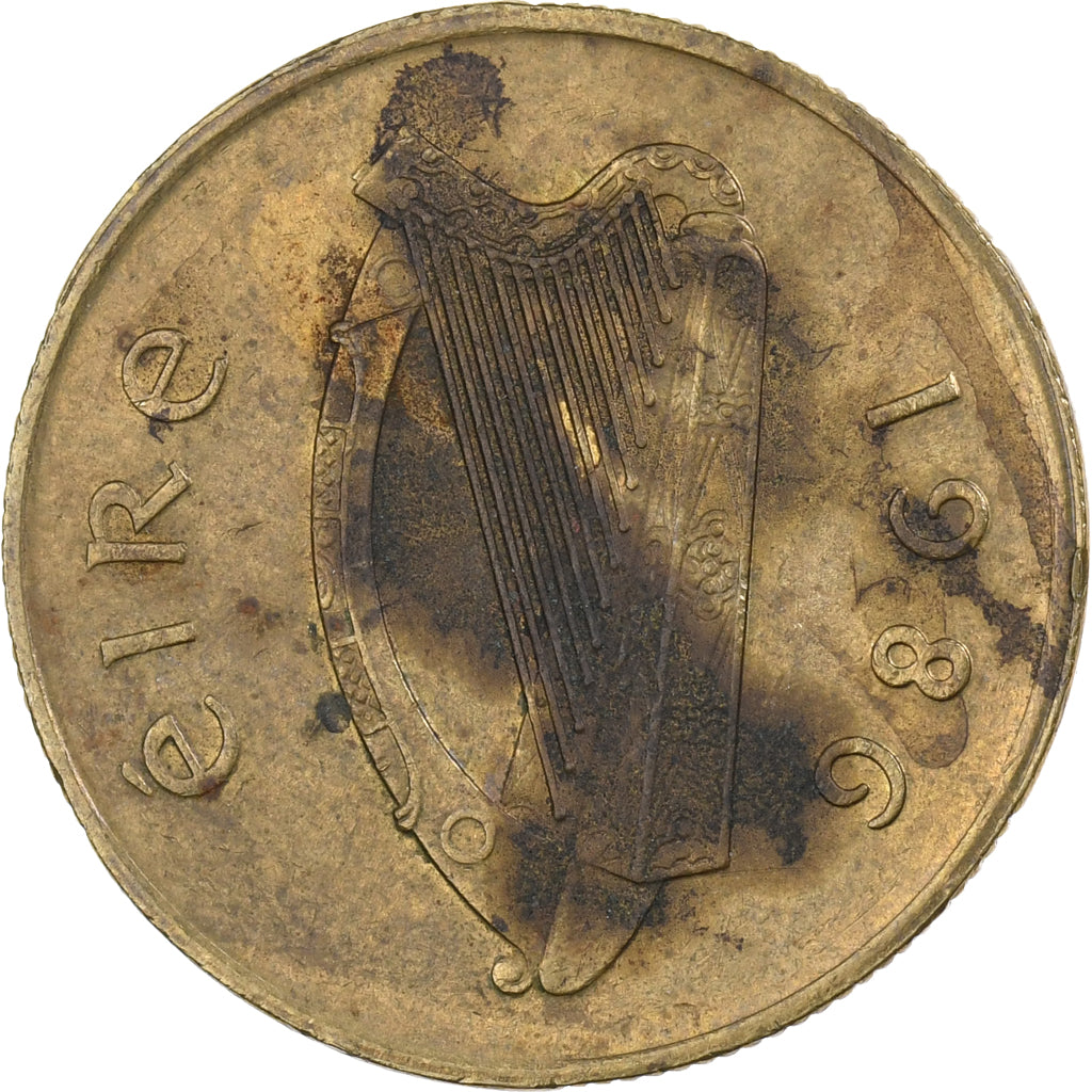 REPUBBLICA D’IRLANDA, 20 Pence, 1986, Nichel-bronzo, BB+, KM:25