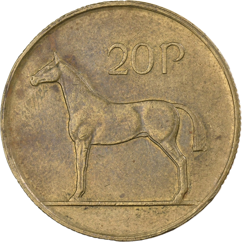 REPUBBLICA D’IRLANDA, 20 Pence, 1986, Nichel-bronzo, BB+, KM:25
