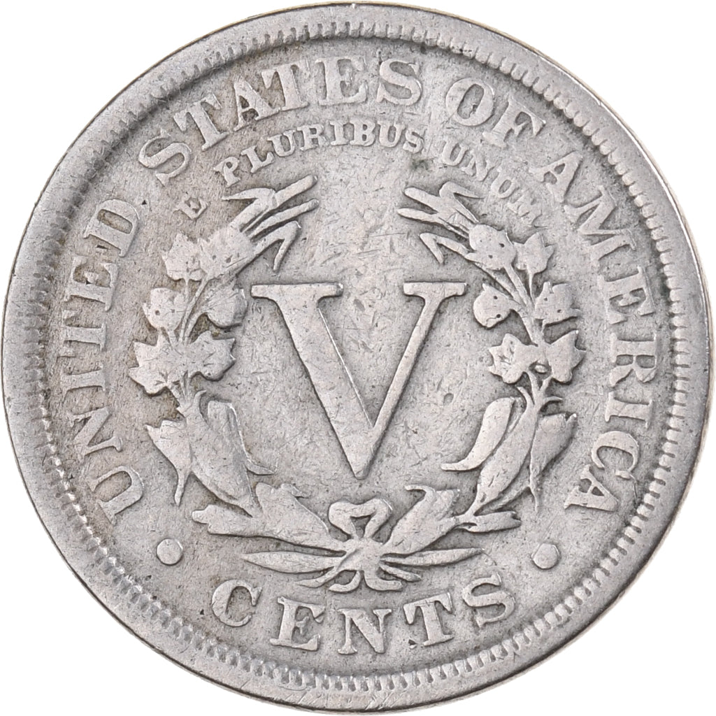 Stati Uniti, 5 Cents, Liberty Nickel, 1912, U.S. Mint, Rame-nichel, MB, KM:112