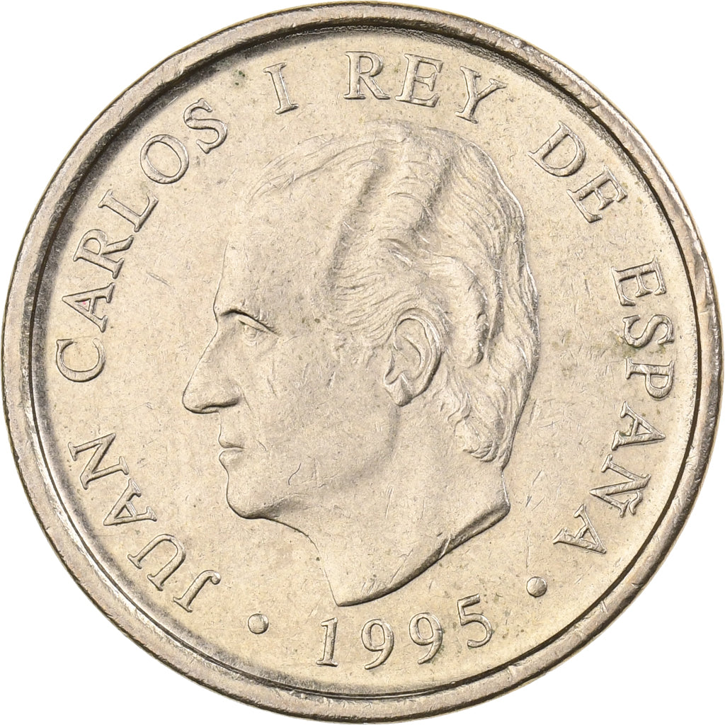 Hiszpania, Juan Carlos I, 100 Pesetas, 1995, Madrid, Aluminium-Brąz, AU(55-58)