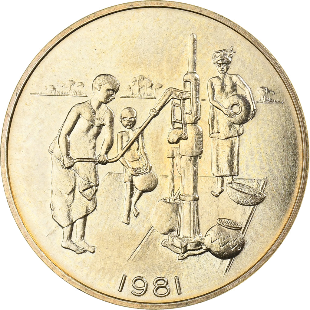 West African States, 10 Francs, 1981, Paris, Brass, MS(65-70), KM:E12