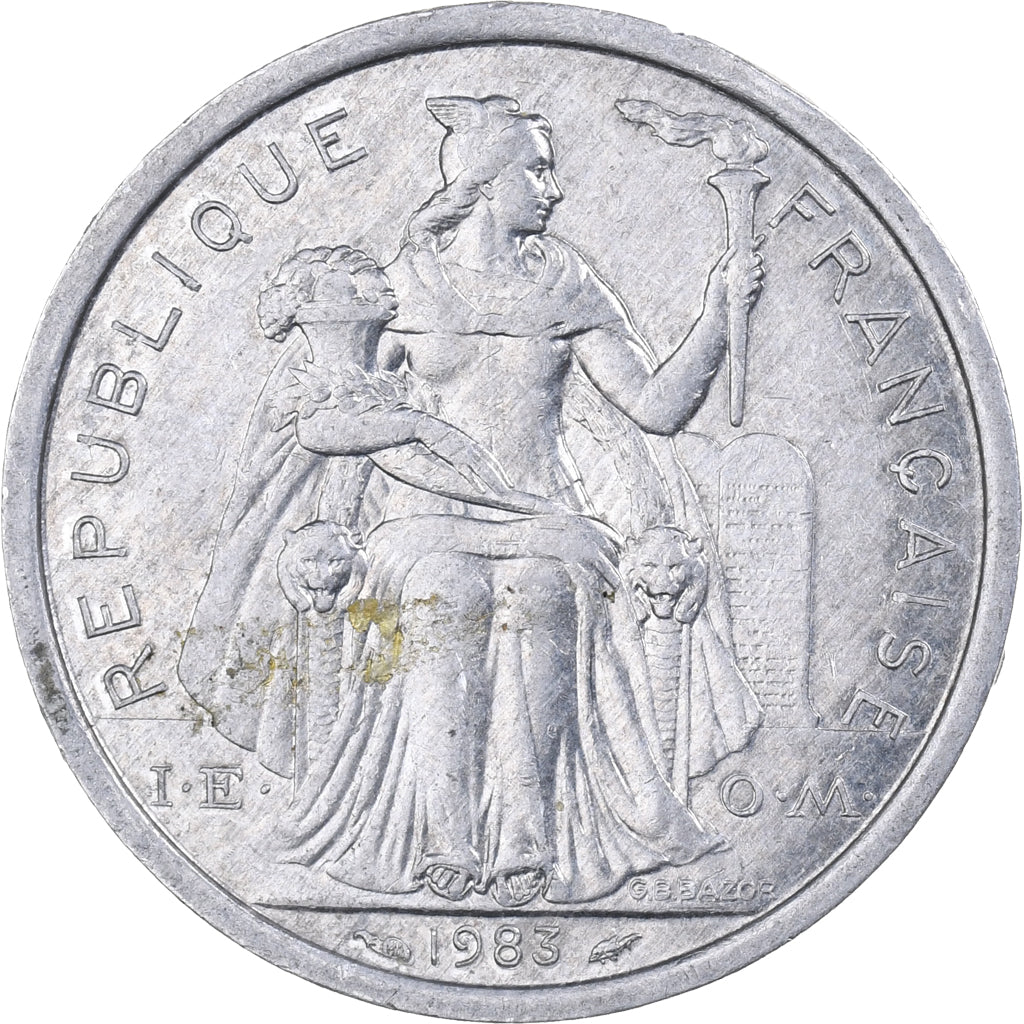Neukaledonien, 2 Francs, 1983, Paris, Aluminium, VZ, KM:14