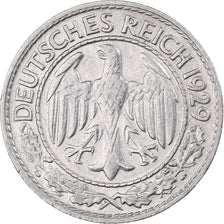 Duitsland, Weimarrepubliek, 50 Reichspfennig, 1929, Nickel, ZF+, KM:49