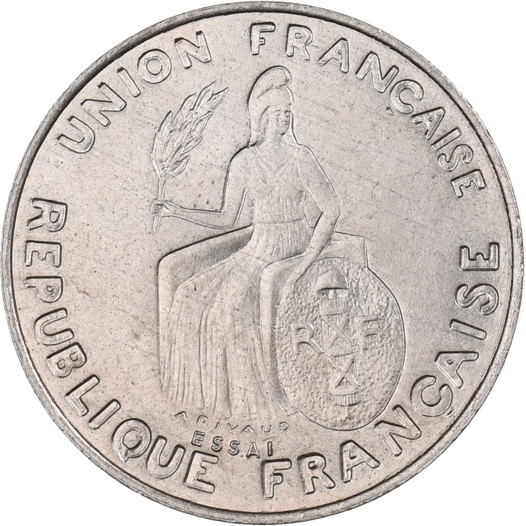 FRENCH OCEANIA, 50 Centimes, 1948, Cupro Nickel, AU(55-58), KM:E2