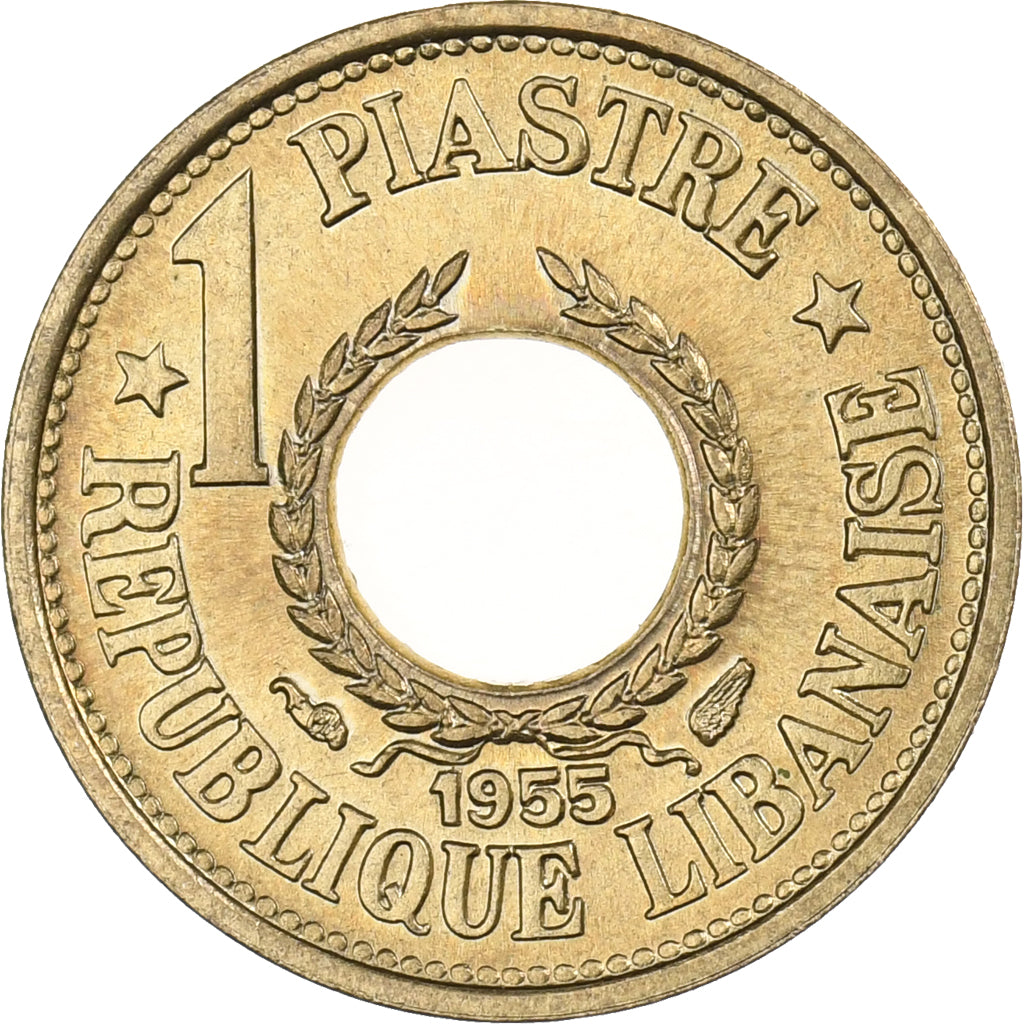 Liban, Piastre, 1955, Paris, Aluminium-Brąz, MS(65-70), KM:19