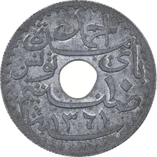 Tunisie, Ahmad Pasha Bey, 10 Centimes, 1942/AH1361, Paris, Zinc, TTB, KM:267