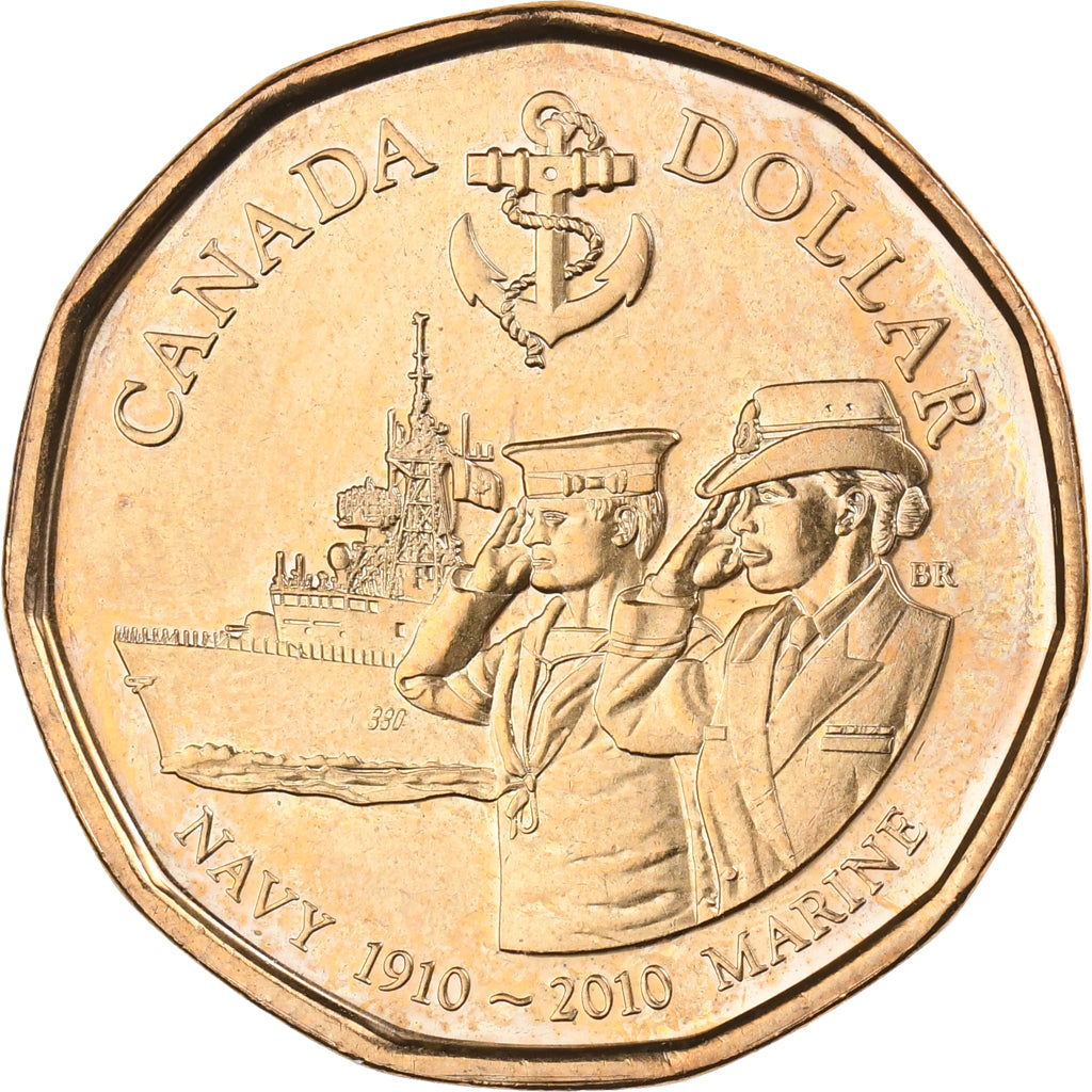 Canada, Elizabeth II, Dollar, 2010, Royal Canadian Mint, Nickel Plated Copper