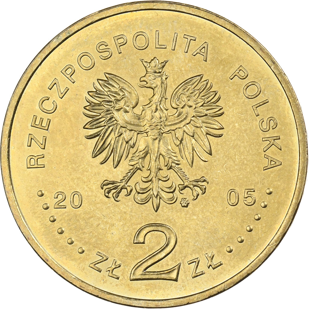 Poland, 2 Zlote, 2005, Warsaw, Brass, MS(65-70), KM:608