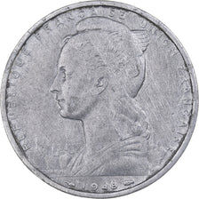 French Somaliland, 5 Francs, 1948, Paris, Aluminum, VF(30-35), KM:6