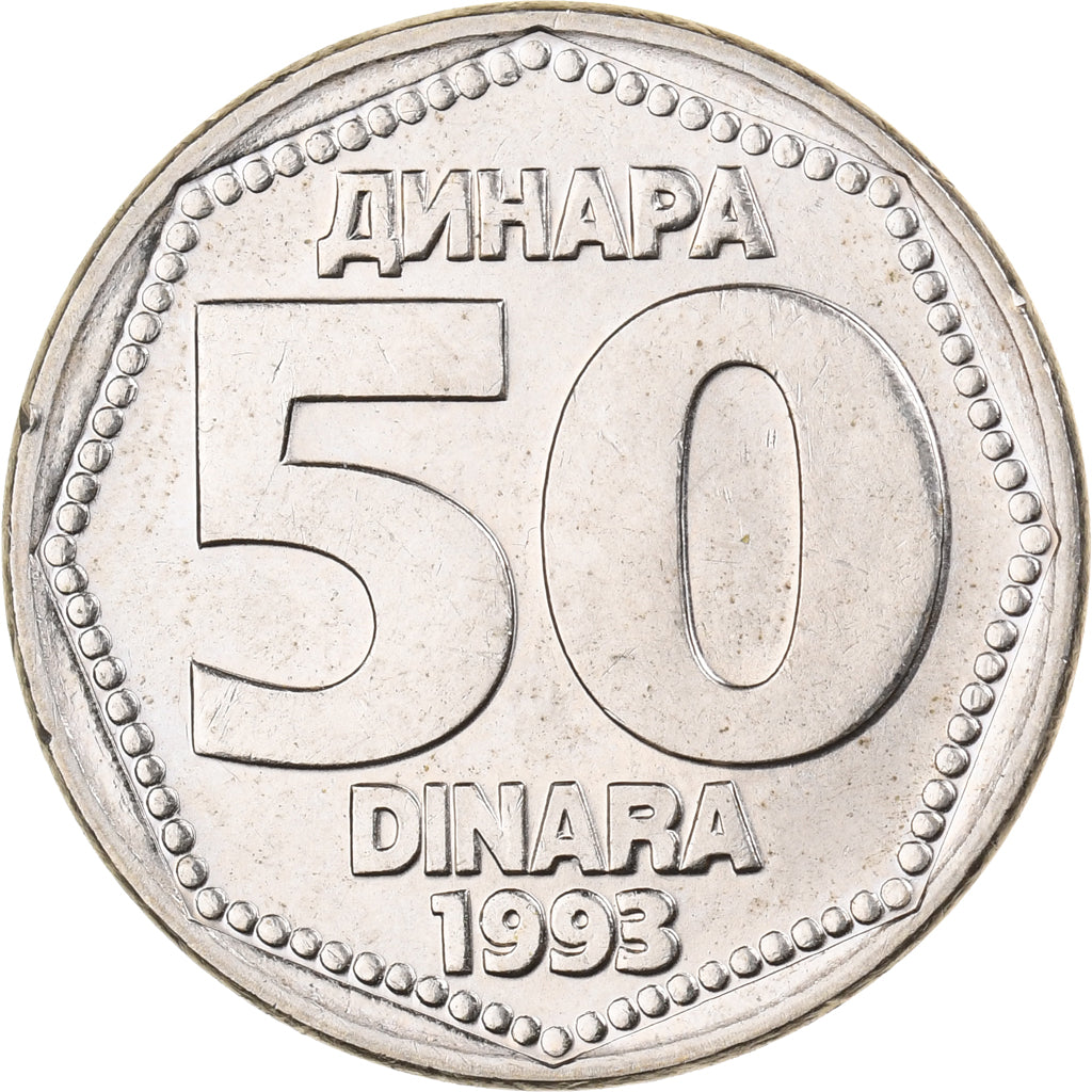 Joegoslaviëe, 50 Dinara, 1993, Copper-Nickel-Zinc, FDC, KM:158
