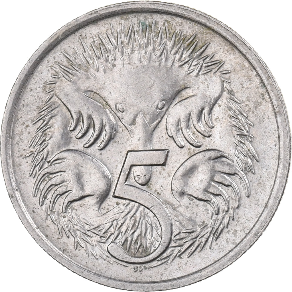Australia, Elizabeth II, 5 Cents, 1981, Cobre - níquel, MBC+, KM:64