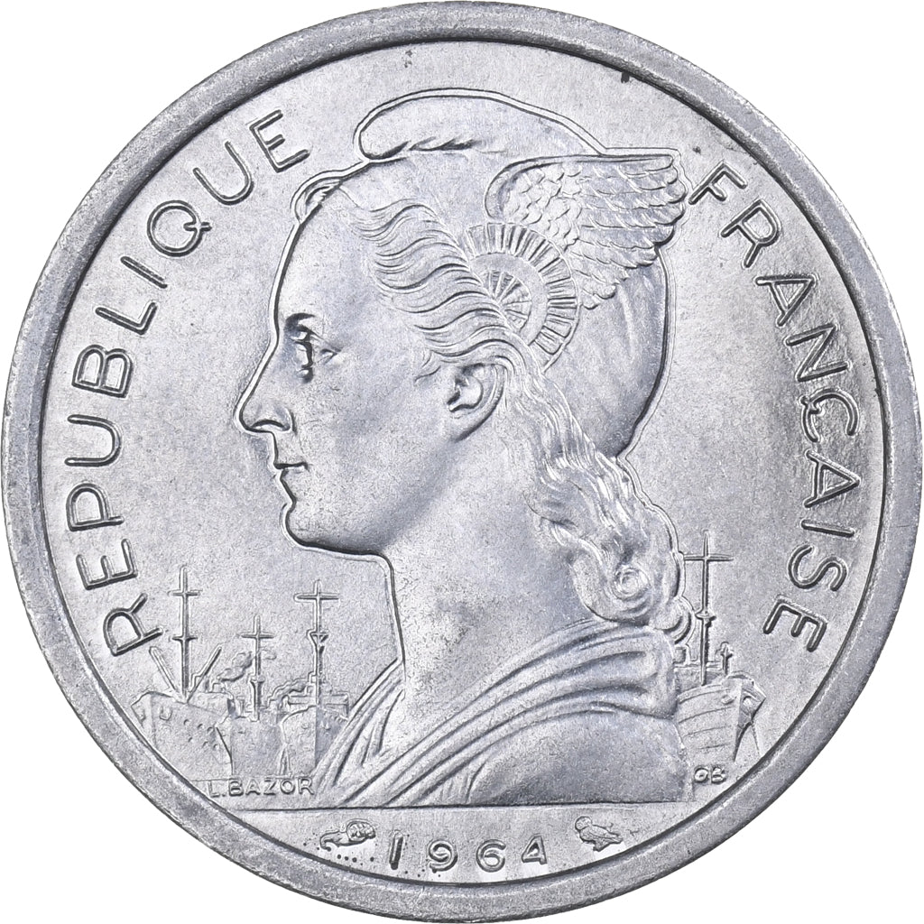 Komoren, 2 Francs, 1964, Paris, Aluminium, STGL, KM:5