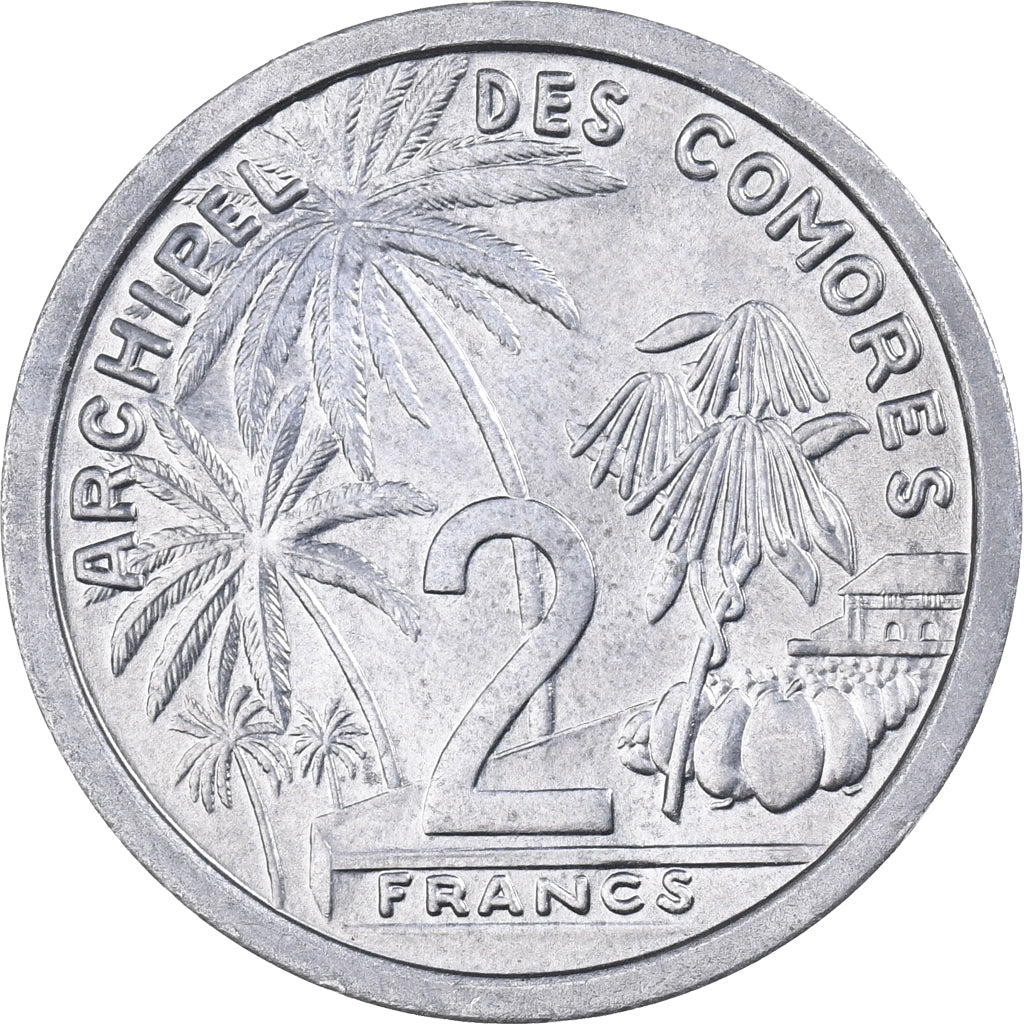 Komoren, 2 Francs, 1964, Paris, Aluminium, STGL, KM:5