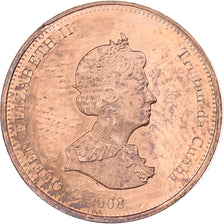 Tristan Da Cunha, Elizabeth II, 1/2 Penny, 2008, Franklin Mint, Copper, MS(63)