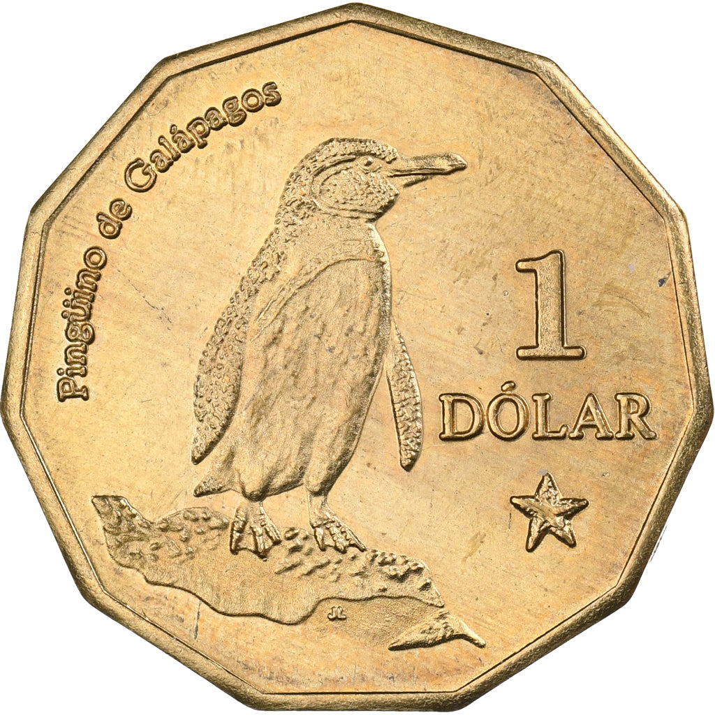 GALAPAGOS ISLANDS, Dolar, 2008, Brass, MS(63), KM:6