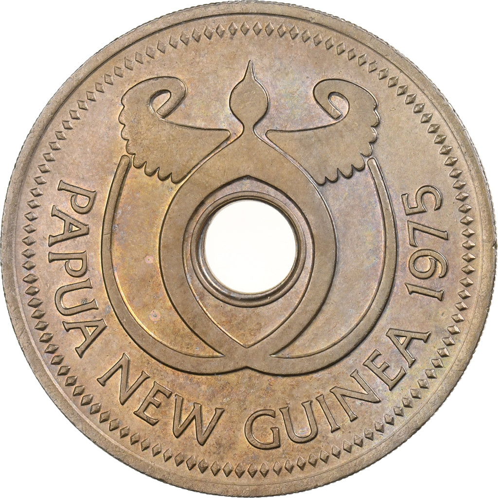 Papua New Guinea, Kina, 1975, Copper-nickel, AU(55-58), KM:6