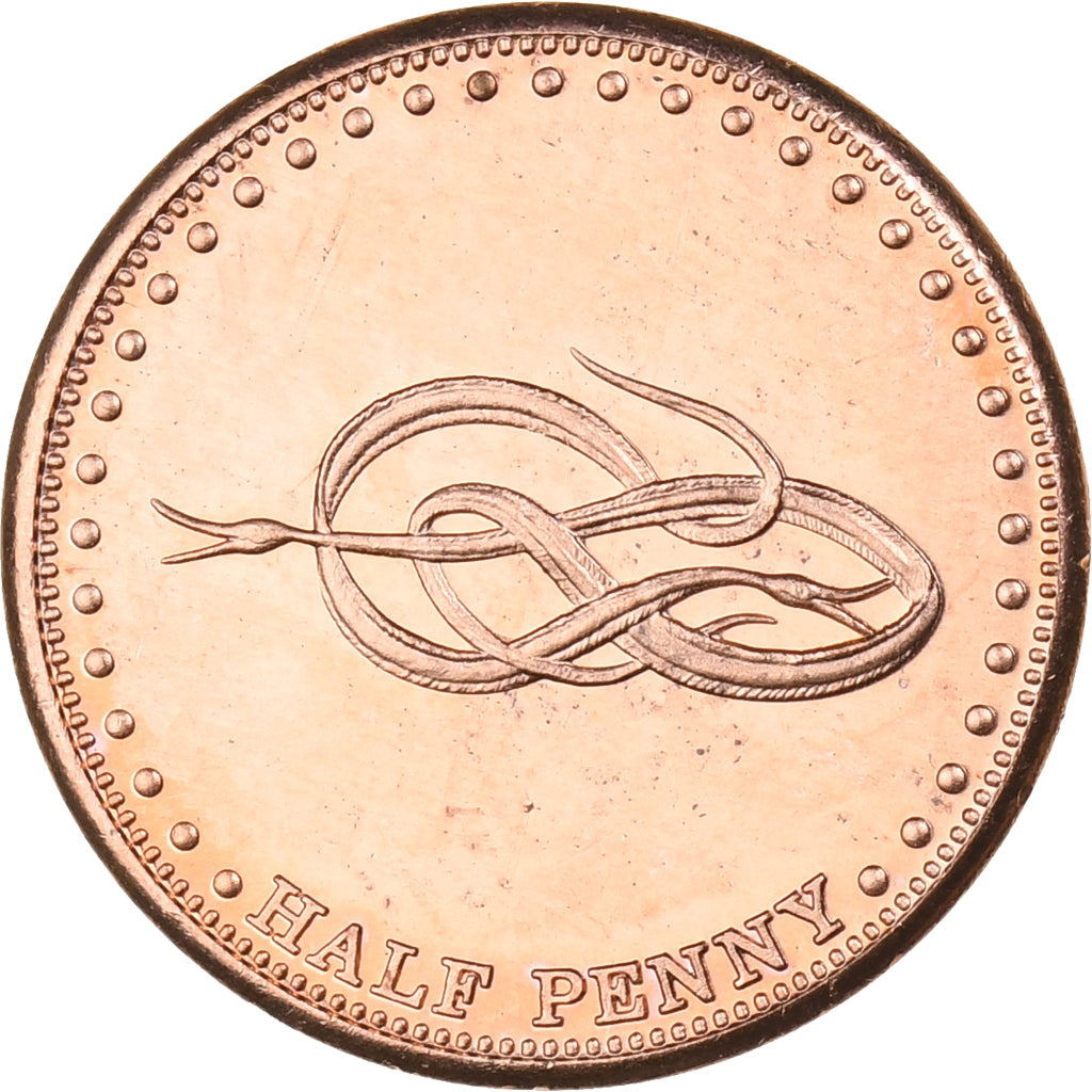 Tristan Da Cunha, Elizabeth II, 1/2 Penny, 2008, Franklin Mint, Rame, SPL, KM:27