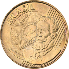 Brazil, 25 Centavos, 1999, Bronze Plated Steel, MS(65-70), KM:650