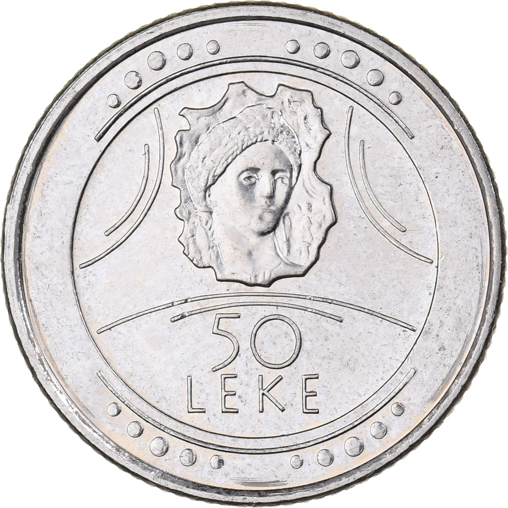 Albânia, 50 Lekë, 2004, Cobre-níquel, MS(65-70), KM:90