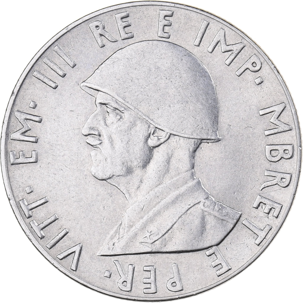 Albania, Vittorio Emanuele III, 2 Lek, 1939, Rome, Stainless Steel, VZ, KM:32