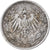 ALEMANIA - IMPERIO, 1/2 Mark, 1917, Berlin, Plata, MBC, KM:17