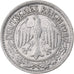 Deutschland, Weimarer Republik, 50 Pfennig, 1927, Muldenhütten, Silber, VZ