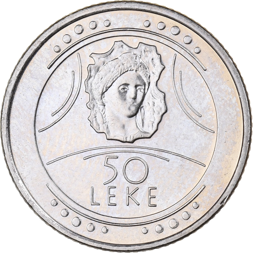 Albania, 50 Lekë, 2004, Copper-nickel, MS(65-70), KM:90