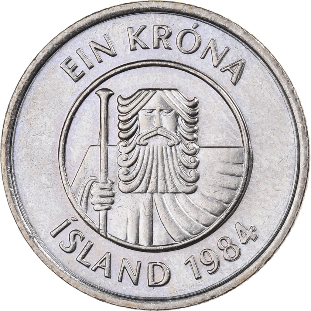 IJsland, Krona, 1984, Cupro-nikkel, FDC, KM:27