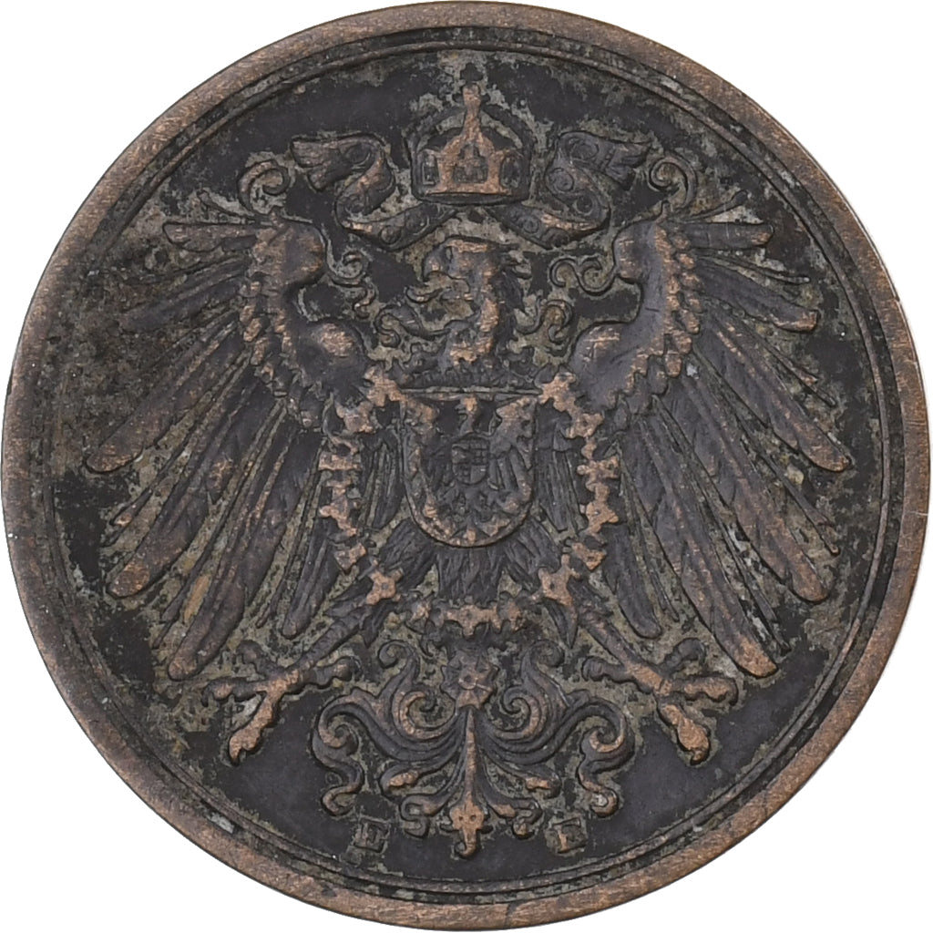 GERMANY - EMPIRE, Wilhelm II, Pfennig, 1893, Copper, EF(40-45), KM:10