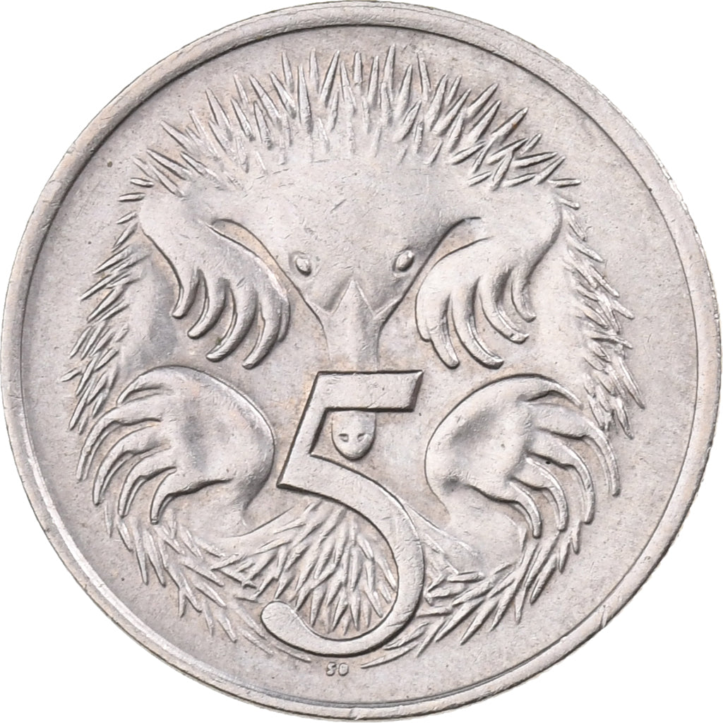 Australia, Elizabeth II, 5 Cents, 1977, Melbourne, Cobre - níquel, EBC, KM:64