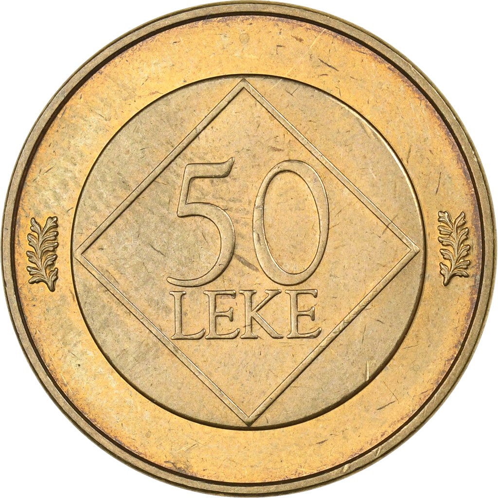 Albania, 50 Lekë, 2003, Messing, STGL, KM:89
