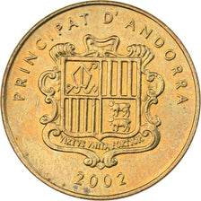 Andorra, 5 Centims, 2002, Brass, MS(65-70), KM:181