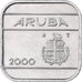 Aruba, Beatrix, 50 Cents, 2000, Utrecht, Nickel Bonded Steel, MS(65-70), KM:4