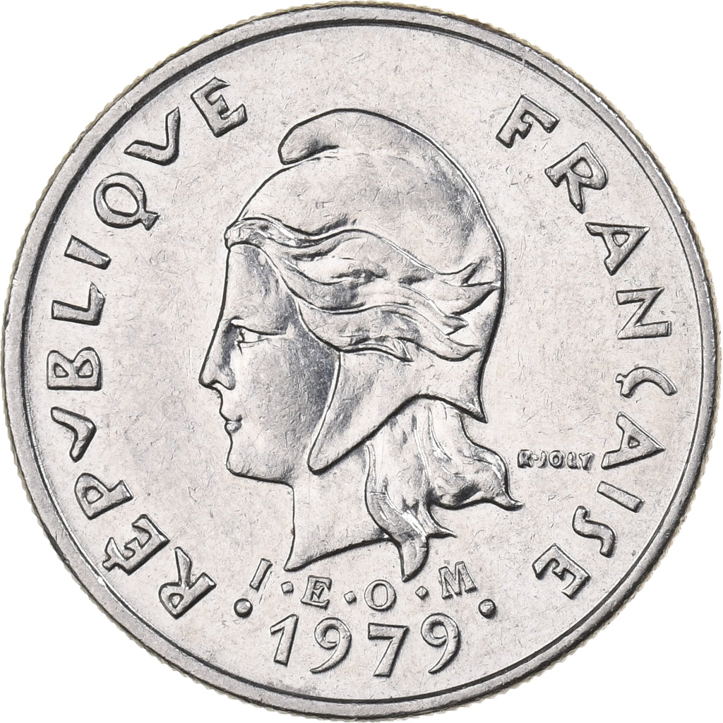 Polinezja Francuska, 10 Francs, 1979, Paris, Nikiel, AU(55-58), KM:8