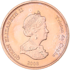 Tristan Da Cunha, Elizabeth II, Penny, 2008, Franklin Mint, Copper, MS(63)