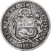 Perù, SOUTH PERU, Real, 1861, Lima, Argento, BB, KM:181