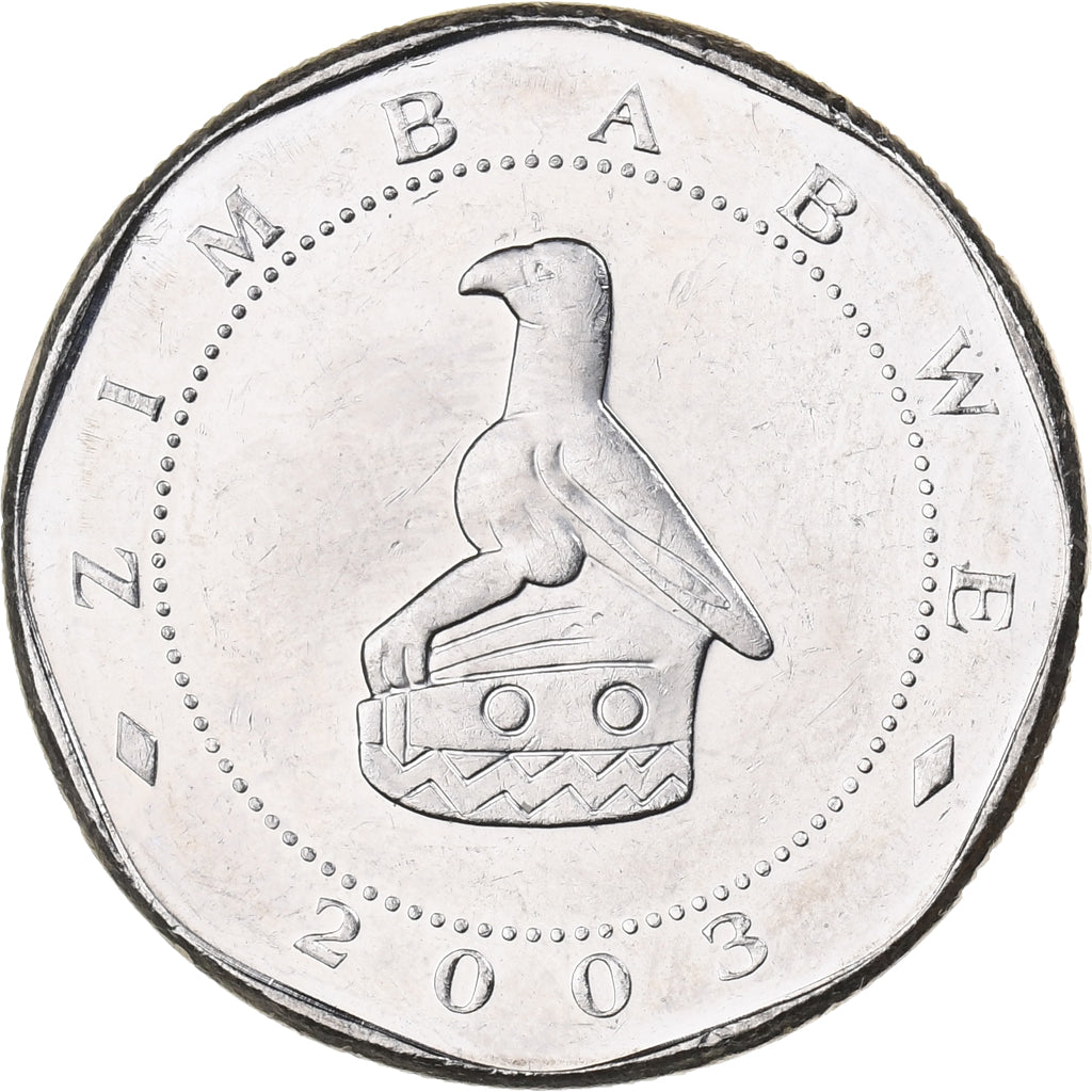Zimbabwe, 25 Dollars, 2003, Harare, Nickel platerowany stalą, MS(63), KM:15
