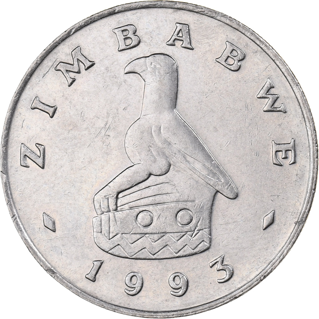 Zimbabwe, Dollar, 1993, Copper-nickel, AU(55-58), KM:6