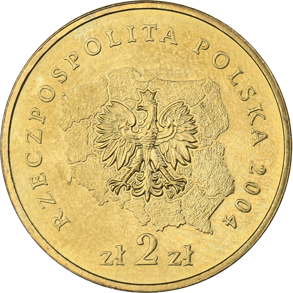 Poland, 2 Zlote, 2004, Warsaw, Brass, MS(65-70), KM:484