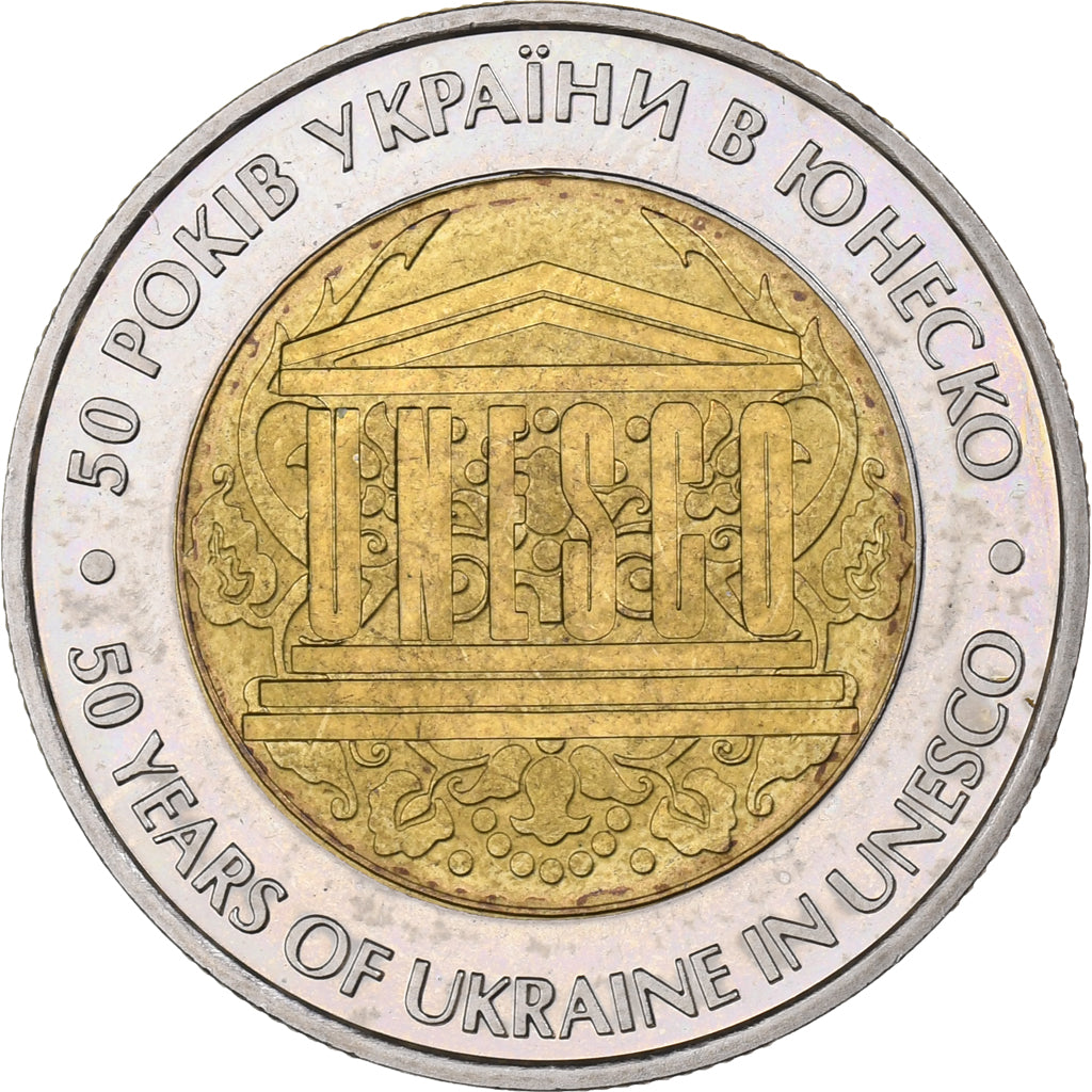 Ucrania, 5 Hryven, 2004, National Bank Mint, Bimetálico, FDC, KM:220