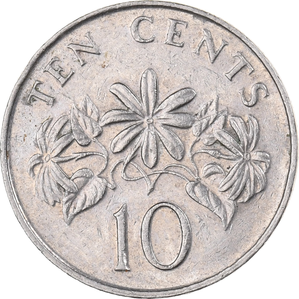 Singapura, 10 Cents, 1987, British Royal Mint, Cobre-níquel, AU(55-58), KM:51