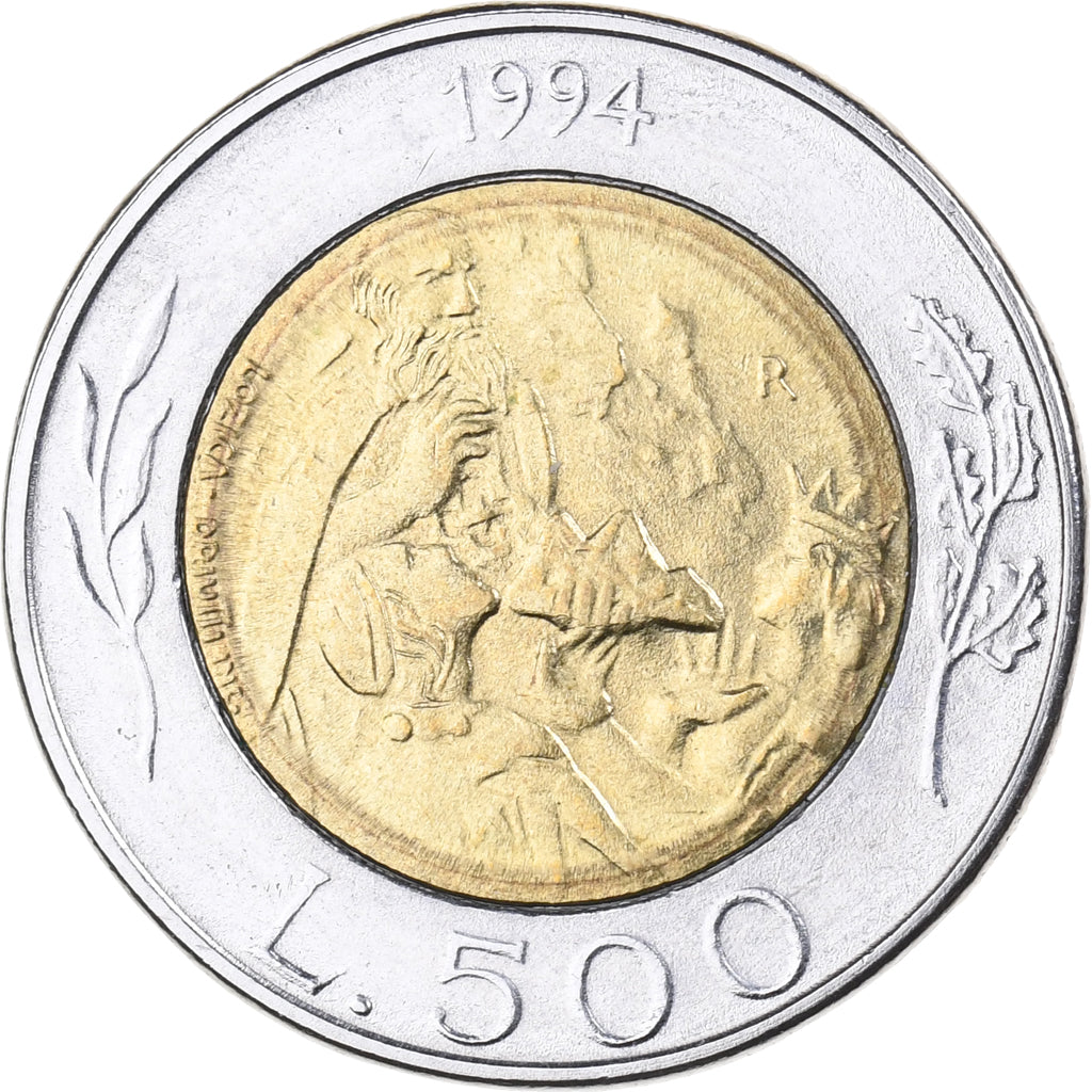 San Marino, 500 Lire, 1994, Rome, Bimetaliczny, MS(63), KM:314
