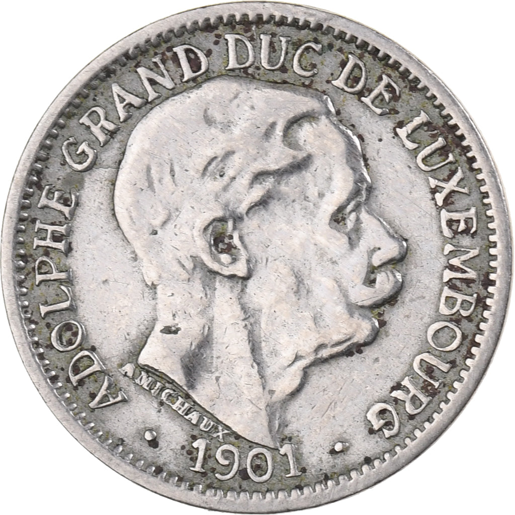 Luxembourg, Adolphe, 10 Centimes, 1901, Cupro-nickel, TTB, KM:25