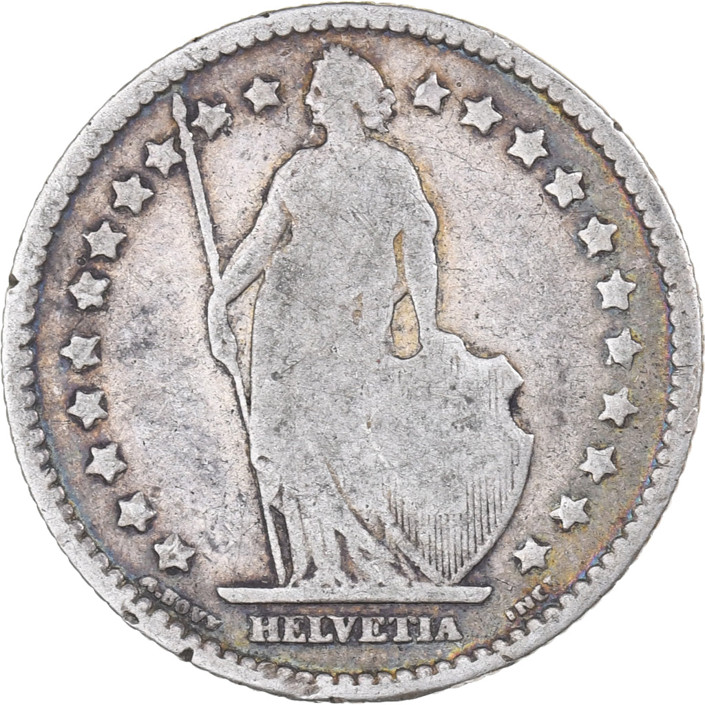 Schweiz, Franc, 1875, Bern, Silber, S, KM:24